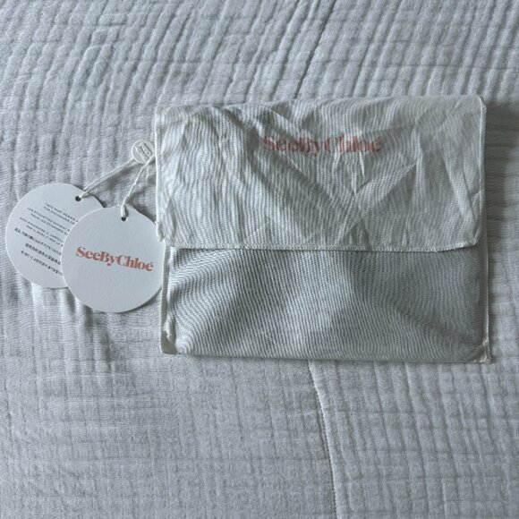 See By Chloé Leather Pouch – Taupe Patchwork – NWT 🤎 - Picture 1 of 7